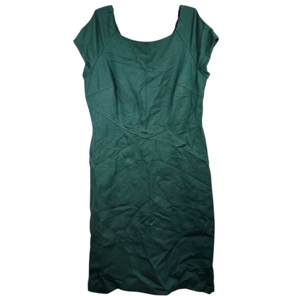 Antonio Melani Meria Ivy Green Knit Dress Churchill Downs Kentucky Derby Sheath - Picture 2 of 8